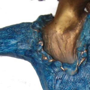 particolare scultura in bronzo a cera persa