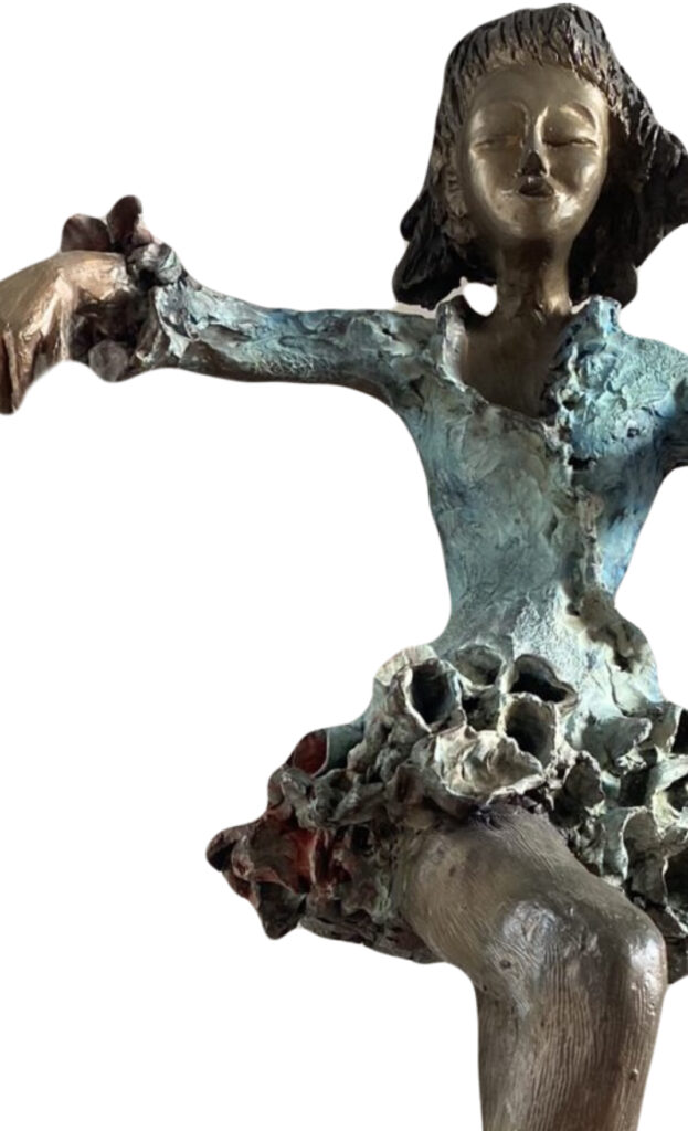 Tulle blu bronzo organico by albertiniart