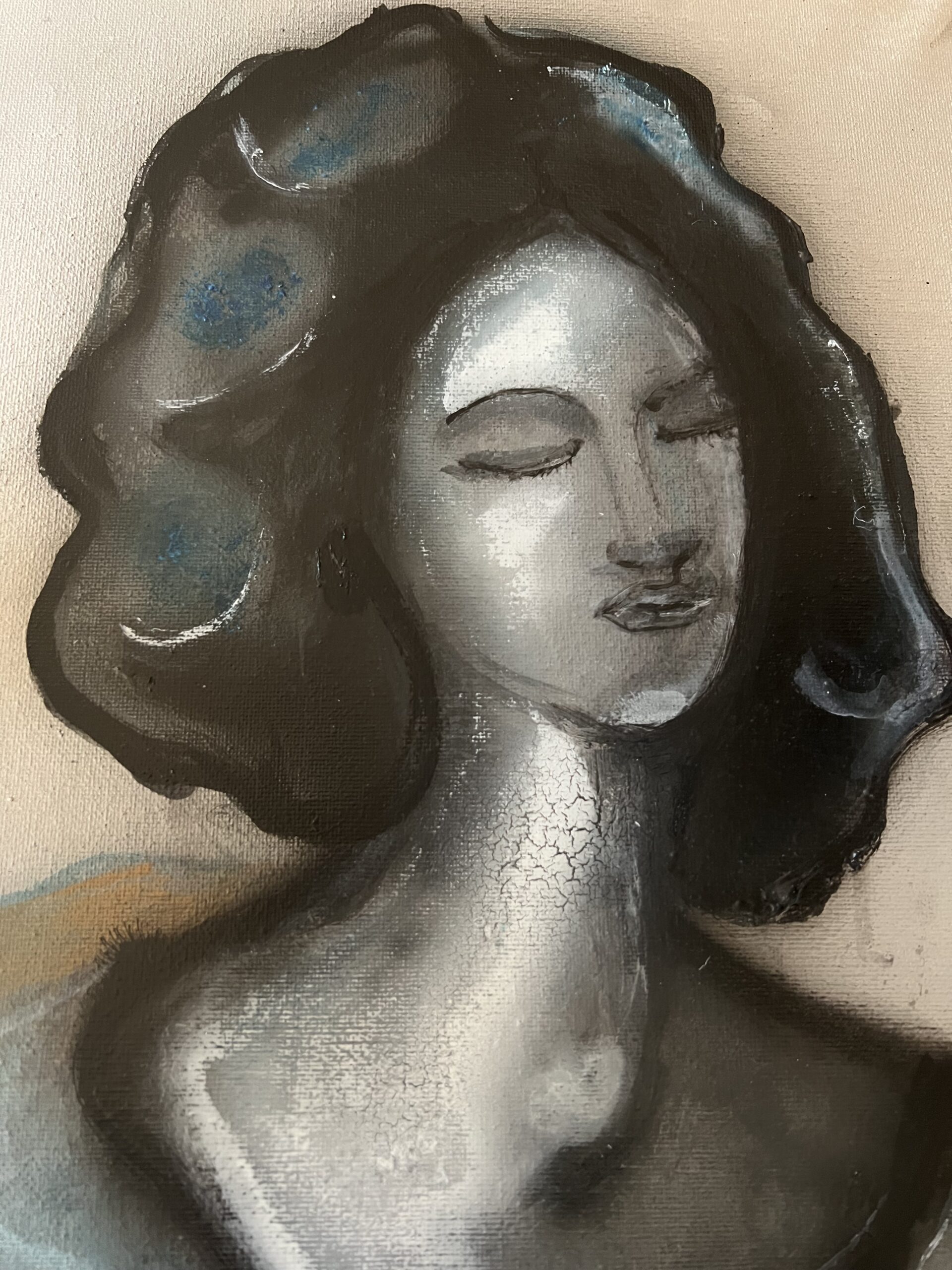 volto femminile scultura effimera 1 by albertiniArt